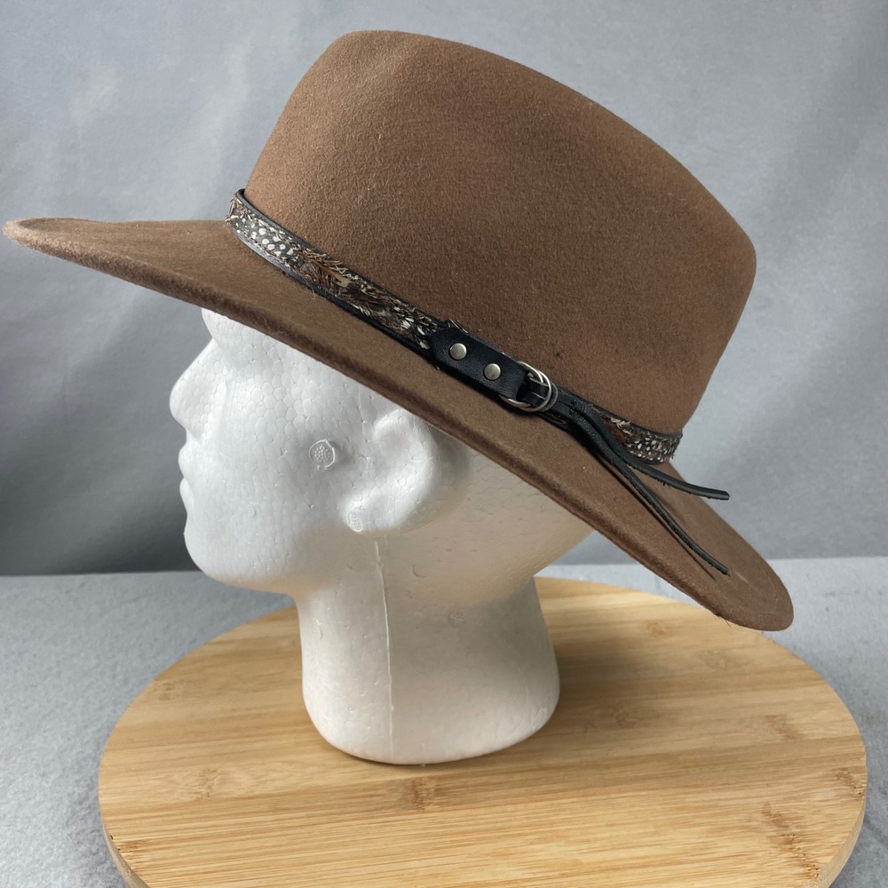 Vintage Golden Gate Hat Co. Panther Wool Fedora Hat XL Brown Western Cowboy USA‎